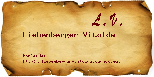 Liebenberger Vitolda névjegykártya